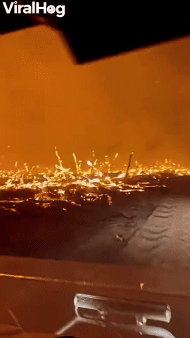 Driving Through Planet Ranch Fire in Arizona