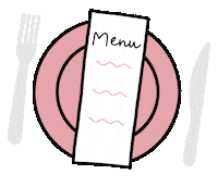 twotabbies wedding knife table menu Sticker