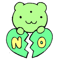 broken heart no Sticker by Stickerbaby