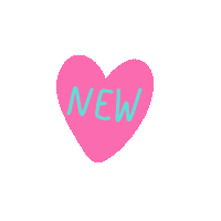 shopfrankiesue heart new pink teal Sticker