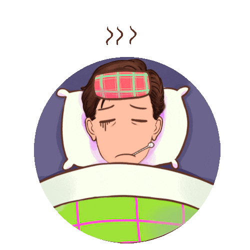 Sick Flu Sticker