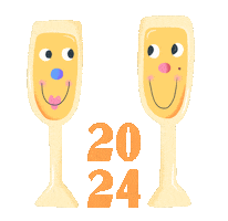 New Year Celebration Sticker by jon hanlan