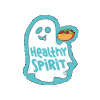 saladdaysco food fitness ghost healthy Sticker