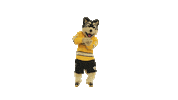 Make It Rain Mascot Sticker by Michigan Tech