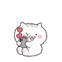 ggoburang_cat cat 고양이 하트 브이 Sticker