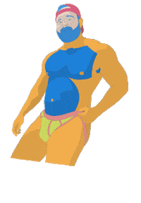 Smutpop_ gay gym bear bro Sticker