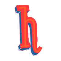 h lettering Sticker by AF ILLUSTRATIONS