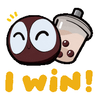Bubble Tea Win Sticker by sabobatage
