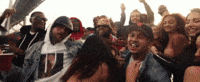 p_lo party power crowd jamming GIF