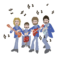 rock sing musician the beatles bands Sticker