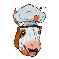 Surprised Horse Sticker