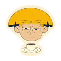 Tired Coffee Sticker