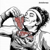 Hungry Raw Meat GIF
