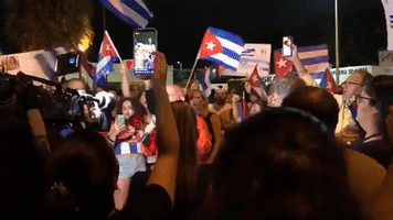 Demonstrators Rally in Miami to Support Cuba Protests
