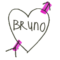 Heart Bruno Sticker by Uitgeverij De Fontein