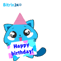 Happy Birthday Cat Sticker by Bitrix24