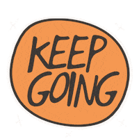 Keep Going Never Give Up Sticker by QNET Official