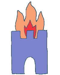 Fire Castle Sticker