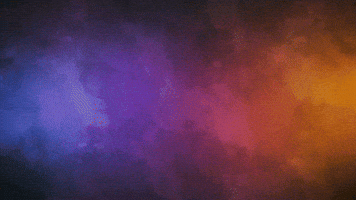 Text gif. The words "Happy anniversary" in a funky white font appear across a dark, chalky, purple, pink, and orange background. 