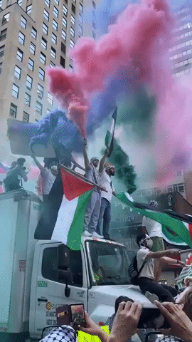 Pro-Palestine Demonstrators Protest Outside New York AIPAC Offices