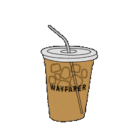 Latte Straw Sticker by Wayfarer Coffee Roasters