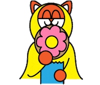 Happy Om Nom Sticker by Poncho