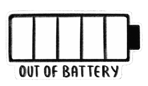 adhd_bri tired sleepy battery introvert Sticker