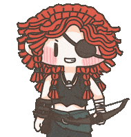 Archer Valkyrie Sticker by Fluffy the Thunder God 雷神阿毛