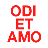 GraficaOdietamo odietamo odi et amo odietamo logo Sticker