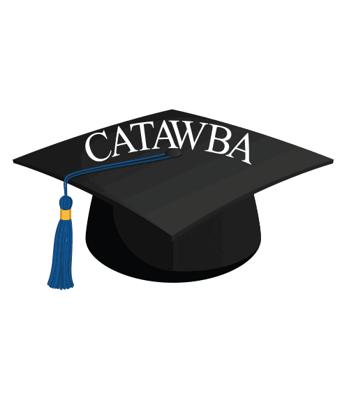 CatawbaCollege giphyupload hat graduation cap Sticker