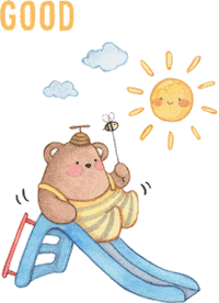 Playing Good Morning Sticker by flintbabyshop