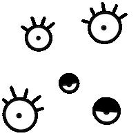 Eyes Watching Sticker by katxdesign