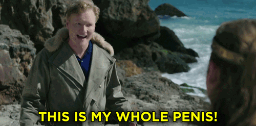 conan obrien this is my whole penis GIF by Team Coco