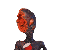 Extra Terrestrial Drinking Sticker by The Horror Section