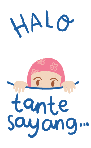 Girl Hello Sticker