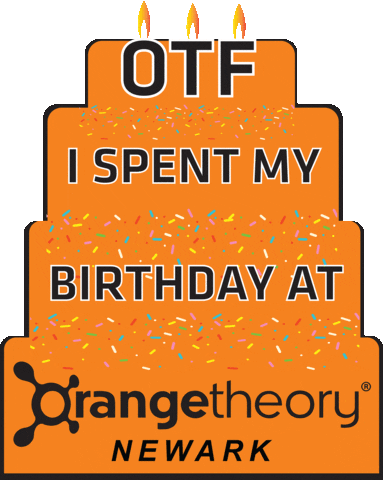 OTFNewark giphyupload birthday otf orangetheory Sticker