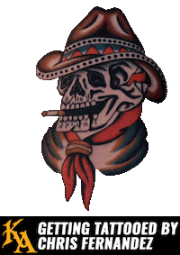 Skull Smoking Sticker by Kings Avenue Tattoo