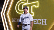 Georgia Tech Baseball GIF by Georgia Tech Yellow Jackets