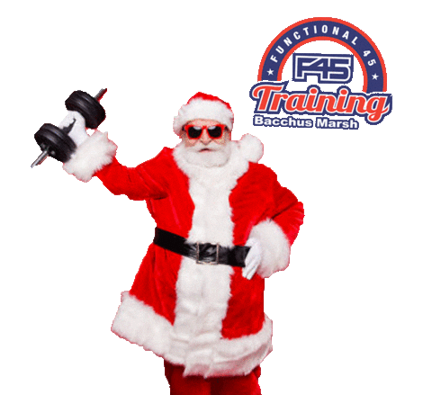 Santa Claus Christmas Sticker by F45 Training Bacchus Marsh