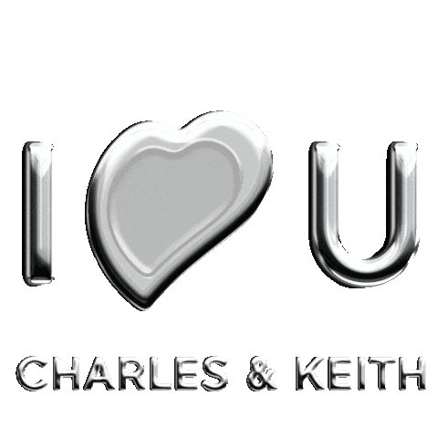 I Love U Silver Sticker by CHARLES & KEITH