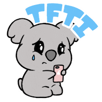 sad bear Sticker by Aminal Stickers
