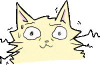 Nervous Cat Sticker