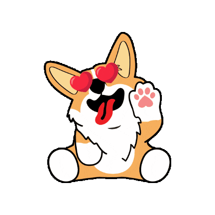 petiquepets giphygifmaker dog pet corgi Sticker