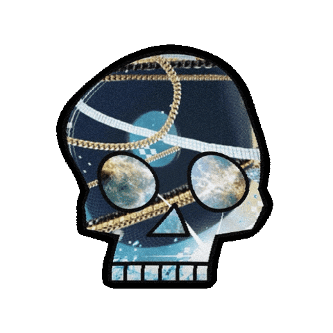 Space Skull Sticker by jorgemariozuleta