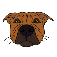 Pit Bull Dog Sticker by Ze sekáče