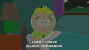 butters stotch bed GIF by South Park 
