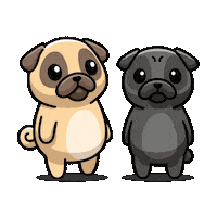 Happy I Love You Sticker by Pugs
