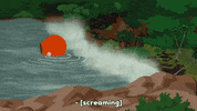 kenny mccormick falling GIF by South Park 