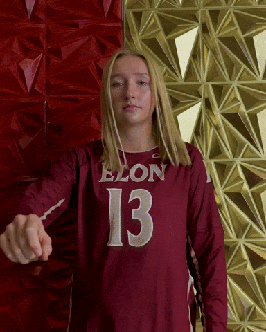 Elon Volleyball GIF by Elon Phoenix