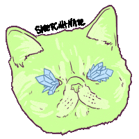 cat love Sticker by sketchnate